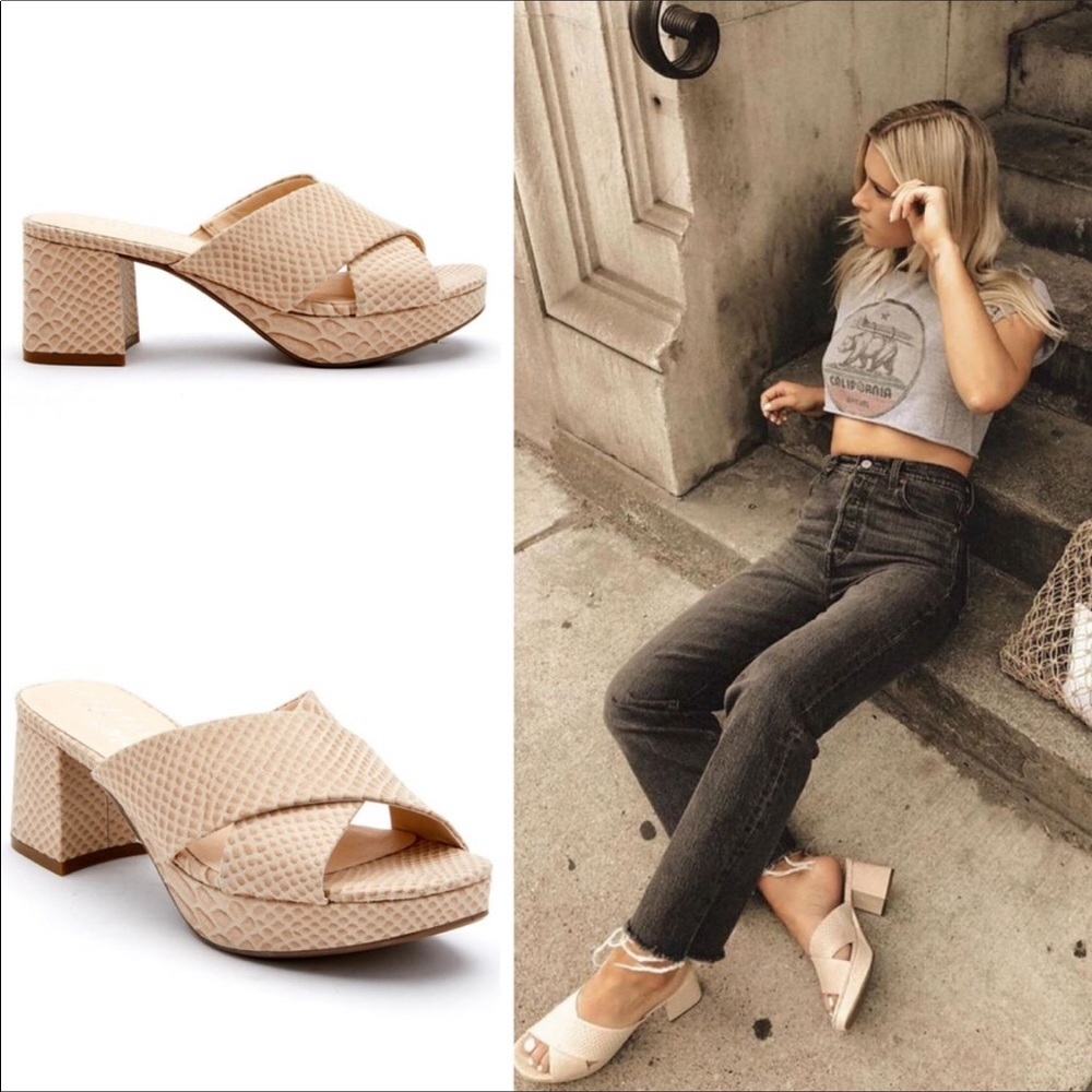 NIB Coconuts by Matisse natural ‘cleo’ platforms